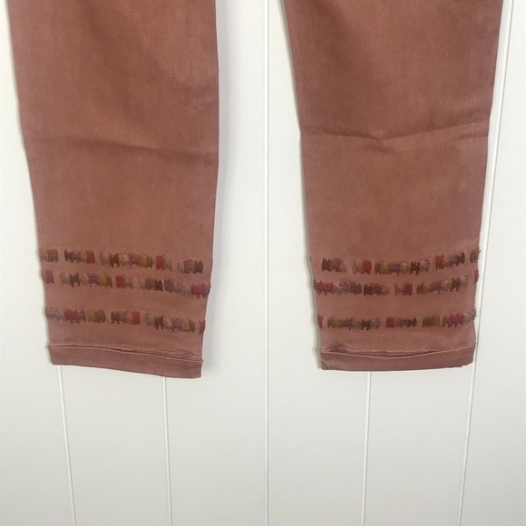 NWT Driftwood Mauve Embroidered Stitch Cuffed Leg Drawstring Khaki Pants SZ XL - Picture 12 of 12